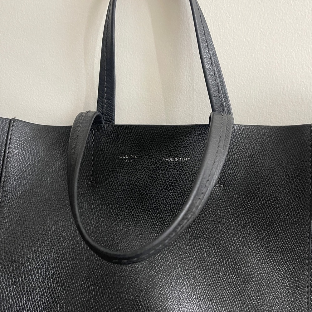 Celine - Phoebe Philo Era Small Cabas black leather bag - Picture 8 of 8